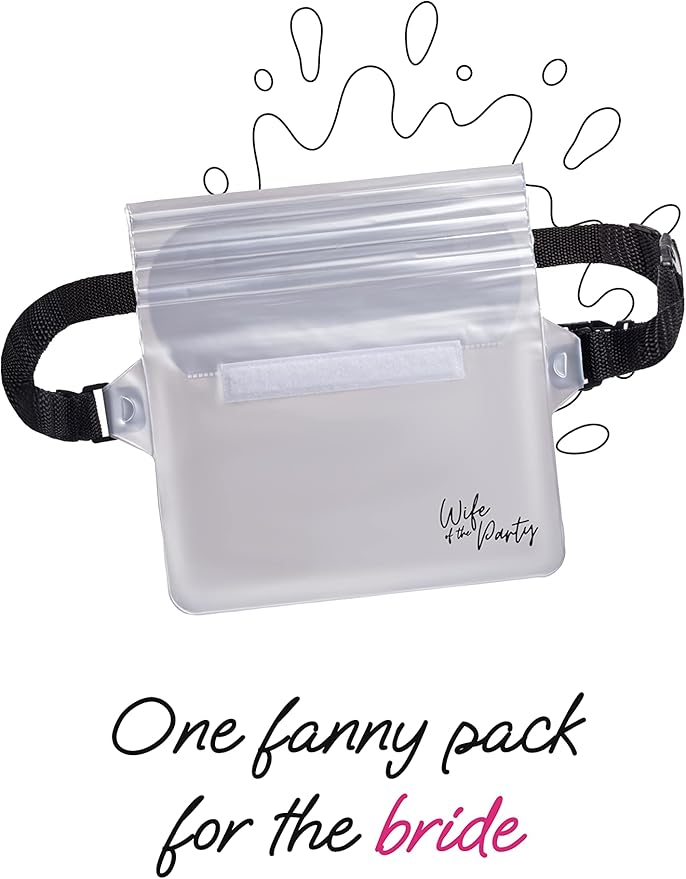 Waterproof Bachelorette Party Fanny Pack Set (12 Pack - Black) 1 “Wife of the Party” Bride Fanny Pack and 11 “The Party” Bachelorette Fanny Packs | Bachelorette Party Favors I Bachelorette Gifts