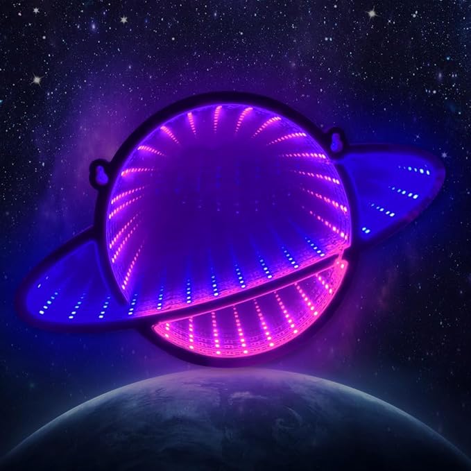 Planet LED Neon Signs for Wall Decor, 12"x8" LED Light USB Powered Aesthetic Decor for Bedroom Game Room Man Cave Party, Birthday Gifts for Boys Girls