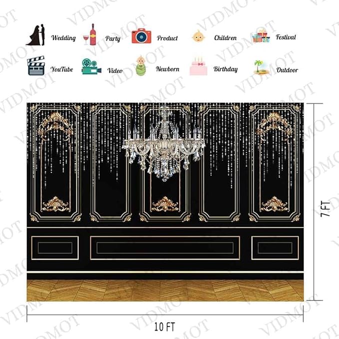 20s Backdrop, Roaring 1920s The Great Gatsby Party Photography Background, Vintage Dance Prom 10x7ft Photo Shoot Booth Props, Cake Table Decor BJLSVV870
