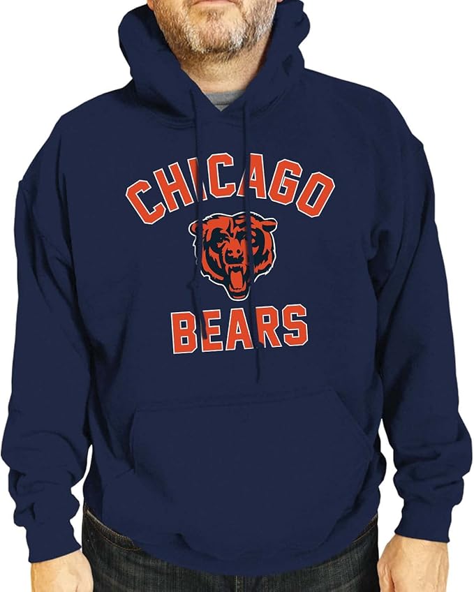 Team Fan Apparel NFL Adult Gameday Hooded Sweatshirt - Poly Fleece Cotton Blend - Stay Warm and Represent Your Team in Style