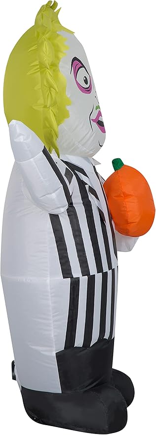 Gemmy Airblown Inflatable Beetlejuice, 3.5 ft Tall, Black