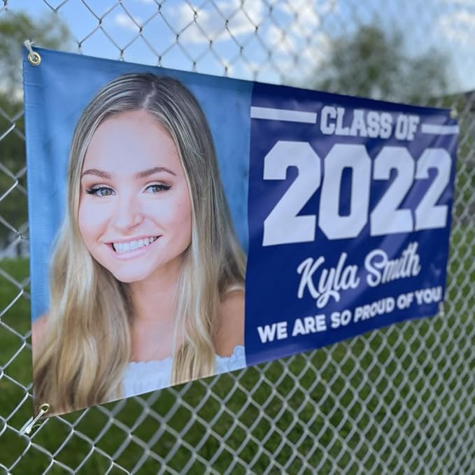 Class of 2025 Graduation Vinyl Banner Personalized Sign, Customizable School Colors, Custom Photo - Milweb1 (5'x10')