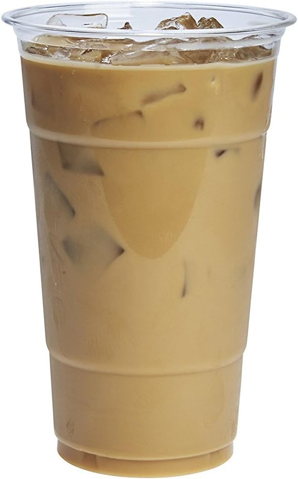 Comfy Package [Case of 1,000 24 oz. Crystal PET Clear Plastic Cups for Party - Ideal for Cold Beverages, Smoothies, and Parties