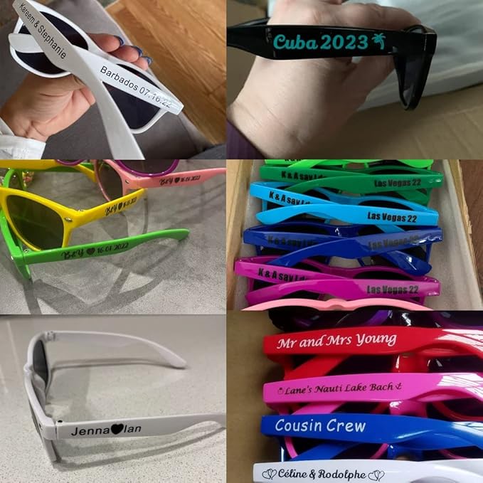 Personalized Wedding Sunglasses In Bulk Destination Wedding Favors For Guest Bridal Party Sunglasses Set