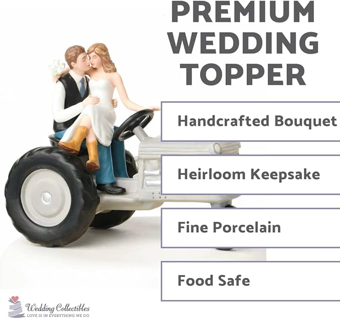 Wedding Collectibles Tractor Western Wedding Cake Topper