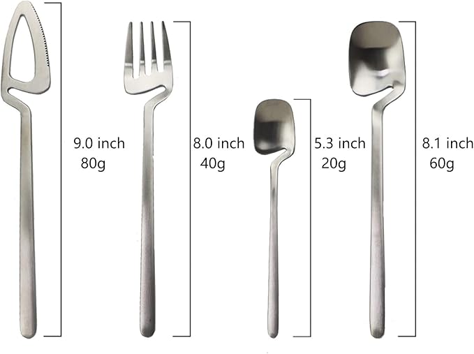JASHII Silverware Set 24-Piece Stainless Steel Flatware Kitchen Utensil Service for 6 - Tableware Cutlery Dishwasher Safe (Matte Purple, Satin Finish)