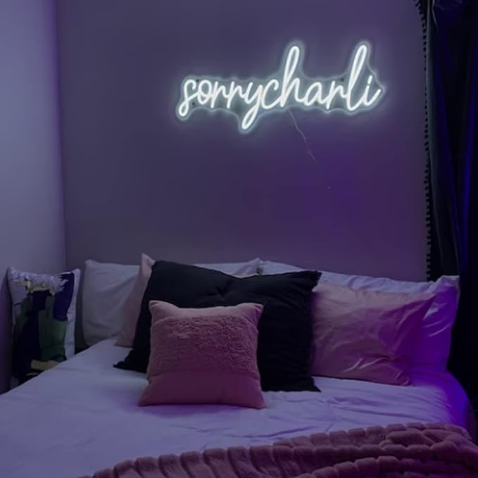 Custom Neon Sign, Personalized LED Light up Name Logo Neon Signs Customizable for Kids Boys Girls Room Bedroom Wall Decor, Wedding Birthday Party, Bar Shop Office, Gift (14-60 inch Large)