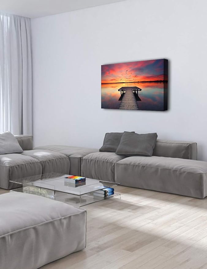 IPIC - Our Own Sunset Personalized Artwork with Names, Customized Gift for Anniversary, Giclee Canvas Wallart. 24x16