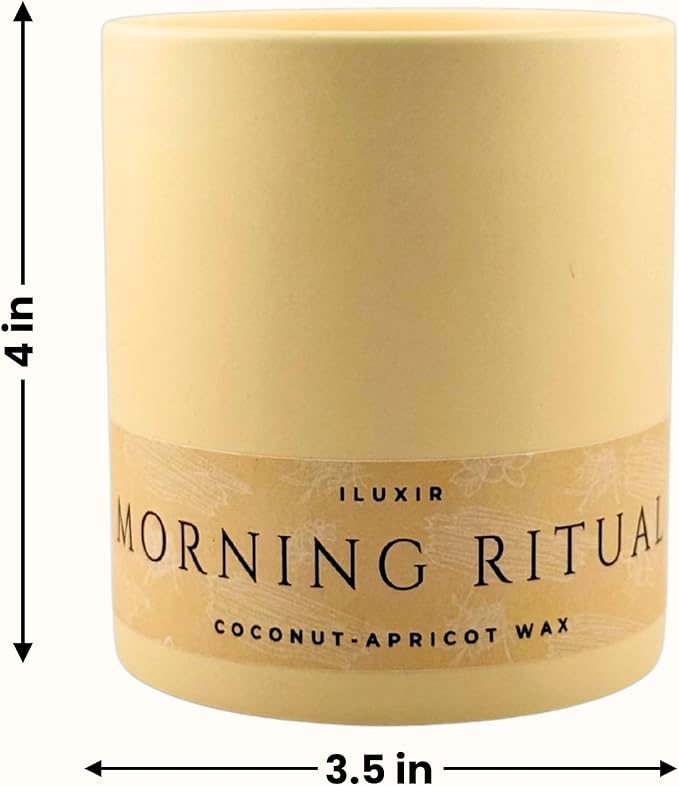 Morning Ritual Scented Candle – Palo Santo & Sandalwood Soy Candle for Meditation & Yoga – Earthy Moss Luxury Candle – Vegan, Phthalate-Free, Clean Burn – 13 oz, Made in USA
