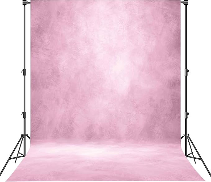 Abstract Professional Photography Backdrop for Portrait Photo Props Booth Background Photoshoot Studio with Polyester Fabric Roller Pocket on Top (6x8ft,Light Pink,No Stand)