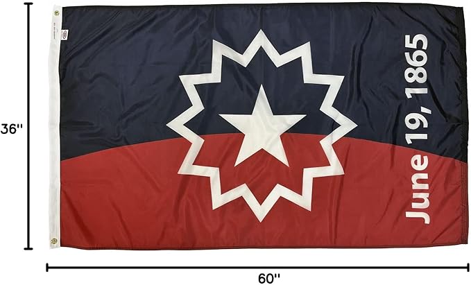 FlagSource Juneteenth Commemorative Nylon Patriotic Flag, 3x5'