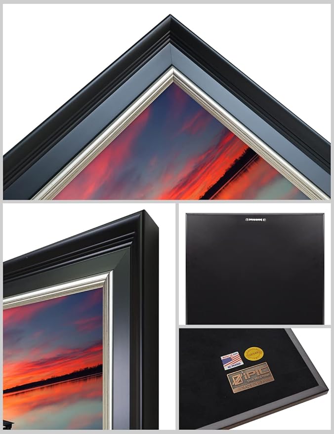 IPIC - Our Own Sunset Personalized Framed Wall Art with Names and Date on, Giclee Prints with Solid Wood Frame, Customized Gift and Memorial Gifts for Wedding Anniversary.