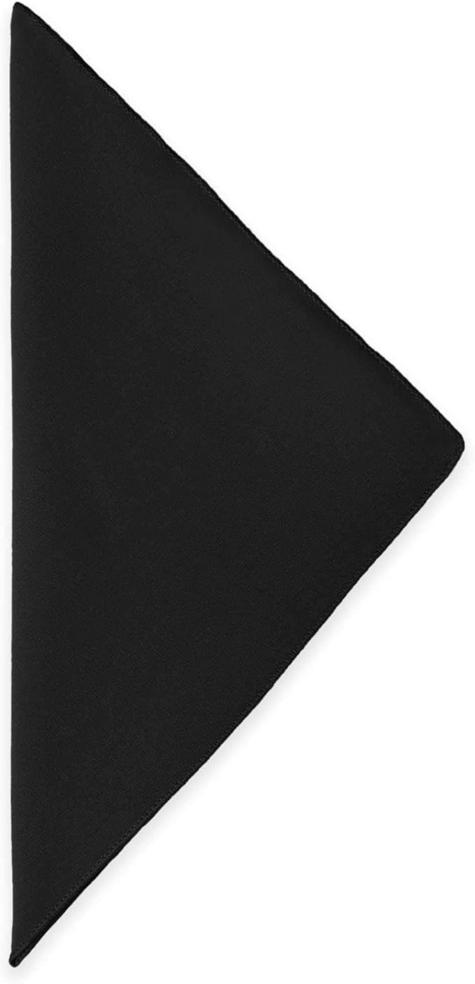 Ultimate Textile Cotton-Feel Black Cloth Napkins - 17" x 17" (Set of 36) Washable Dining Quality Polyester, Wrinkle & Stain Resistant
