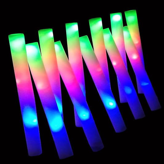 Bylaotrs Foam Glow Sticks Bulk 160 PCS,3 Modes Flashing LED Light Sticks Glow in The Dark Party Supplies Light Up Toys for Party Wedding Birthday Concert Halloween Christmas