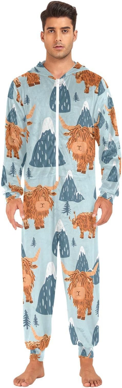 Red Cherry Vintage Adult Onesie Pajamas for Men Women Unisex Novelty One Piece Costume Sleepwear