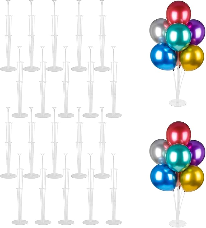 20 Sets Balloon Stand Kits, Balloon Sticks Holder with Base for Table Graduation Birthday Baby Shower Gender Reveal Party Decorations