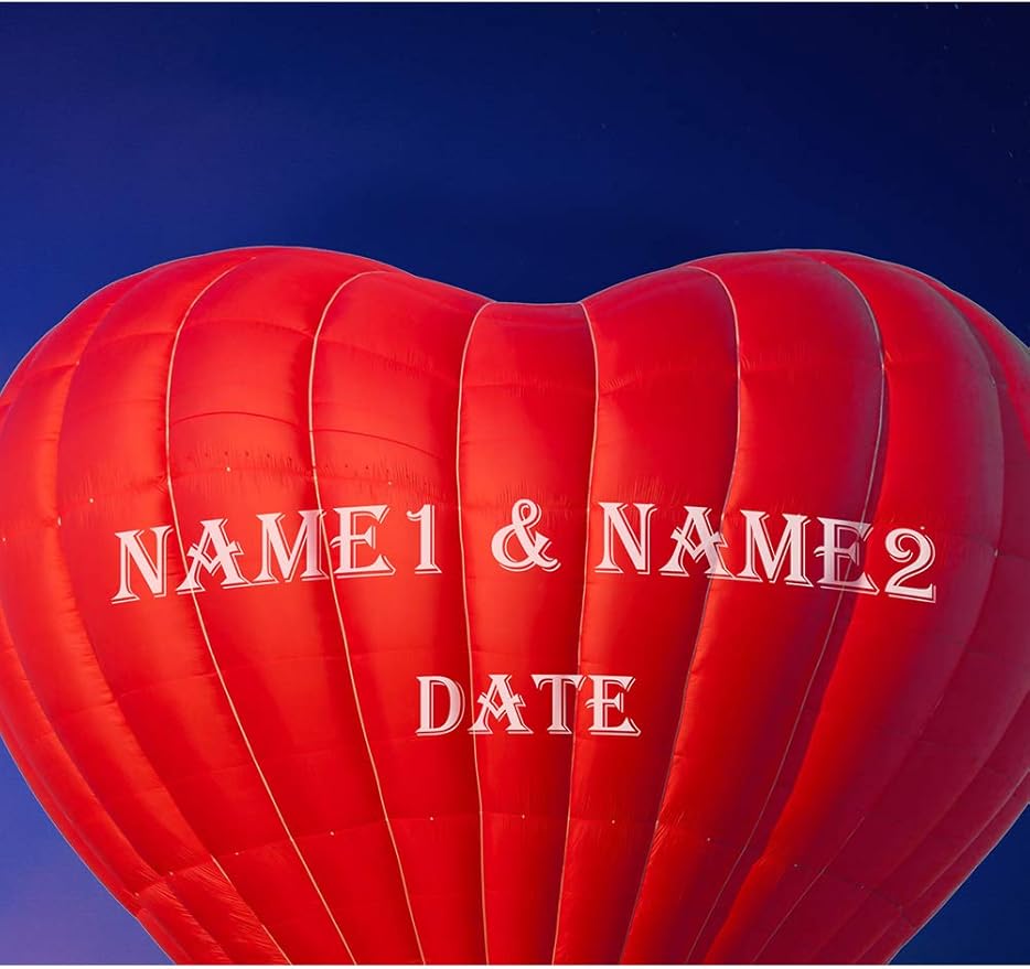 IPIC - Romance on High Personalized Wall Art with Names, Customized Gift for Couple, Customized Canvas for Wedding Anniversary. 24x16
