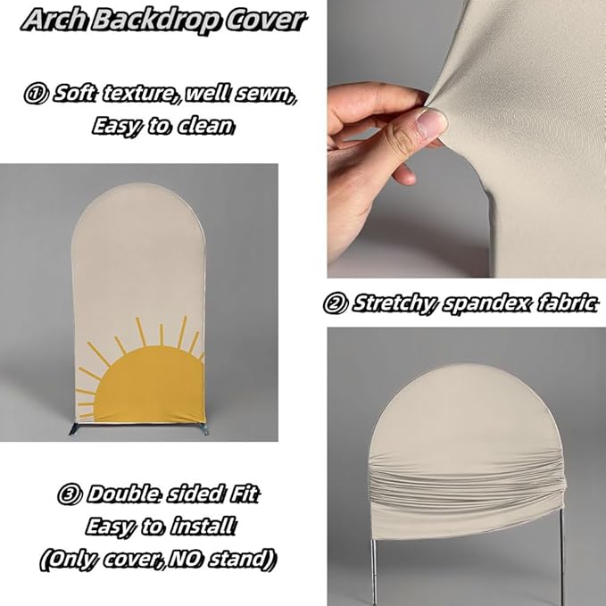 Here Comes The Son Arch Backdrop Cover First Trip Around The Sun Baby Shower Decorations Arch Spandex Cover Groovy Sunshine Birthday Party Fiesta (6x2.6ft Cover,20)