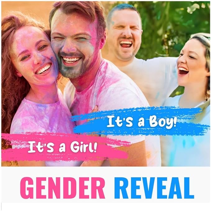 COLOR BLAZE Baby Gender Reveal Powder - Color Powder For Car & Motorcycle Burnout, Toss, Photoshoot, Party & Festival - Pink & Blue - Combo Pack of 2 Bags - 10 Pounds in Bulk (5 Pounds Each)