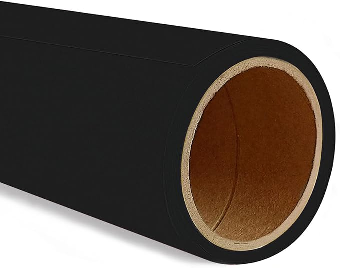 Seamless Photo Photography Backdrop Paper, Photo Background Paper Roll (Jet, 81”x16')