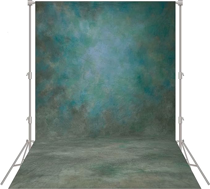 Abstract Professional Photography Backdrop for Portrait Photo Props Booth Background Photoshoot Studio with Polyester Fabric Roller Pocket on Top (8x10ft,Green,No Stand)