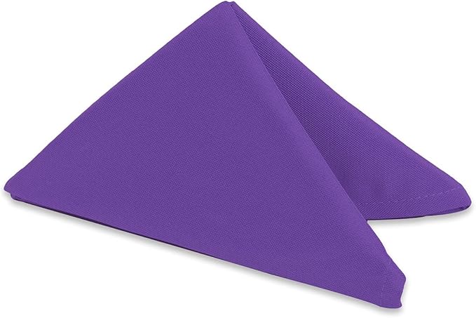 Polyester Cloth Napkins - Washable Soft Table Linens - Durable & Elegant for Dining, Restaurants, Weddings, Events, Rentals, Banquets, & Parties - Premium Quality Set of 150, Purple, 17"x17"