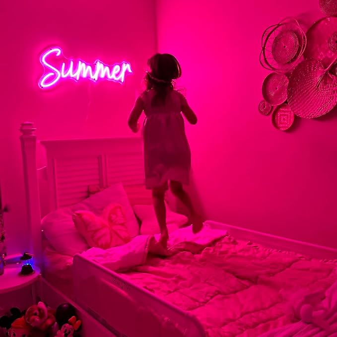 Custom Neon Sign, Personalized LED Light up Name Logo Neon Signs Customizable for Kids Boys Girls Room Bedroom Wall Decor, Wedding Birthday Party, Bar Shop Office, Gift (14-60 inch Large)