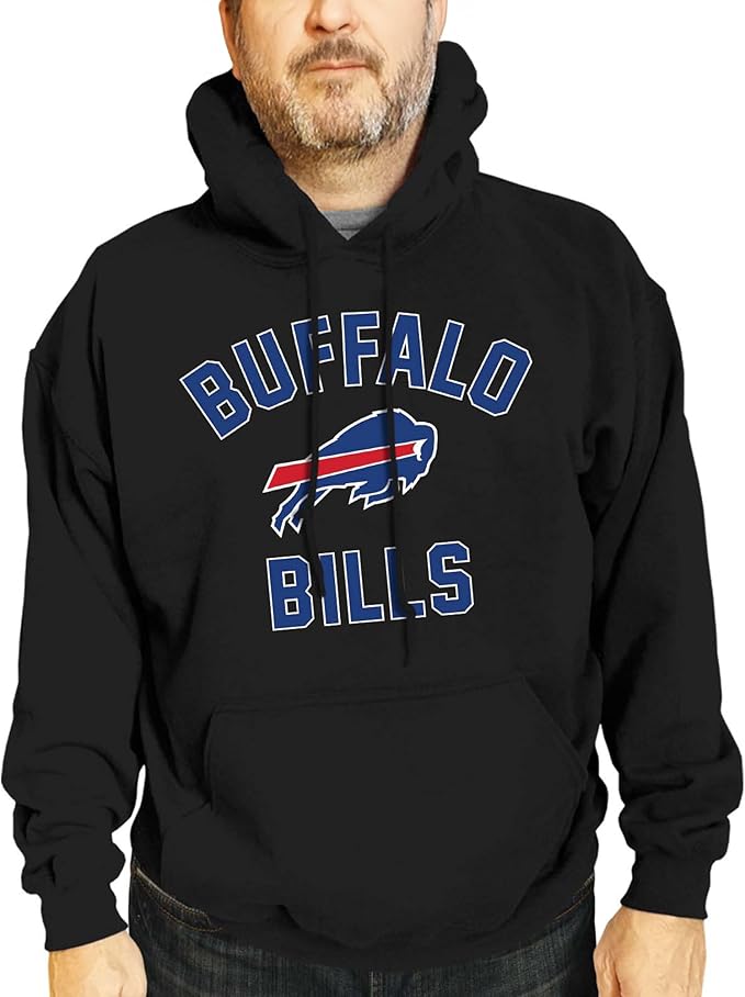 Team Fan Apparel NFL Adult Gameday Hooded Sweatshirt - Poly Fleece Cotton Blend - Stay Warm and Represent Your Team in Style