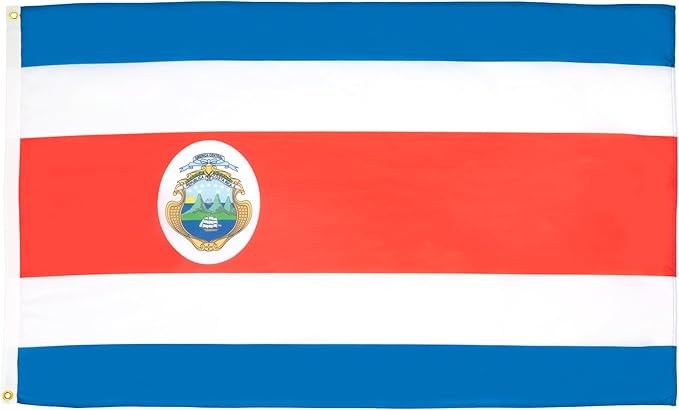 AZ FLAG Set of 5 Costa Rica Flags - 90 x 60 cm - Costa Rican Flag 100% Polyester with Integrated Metal Eyelets