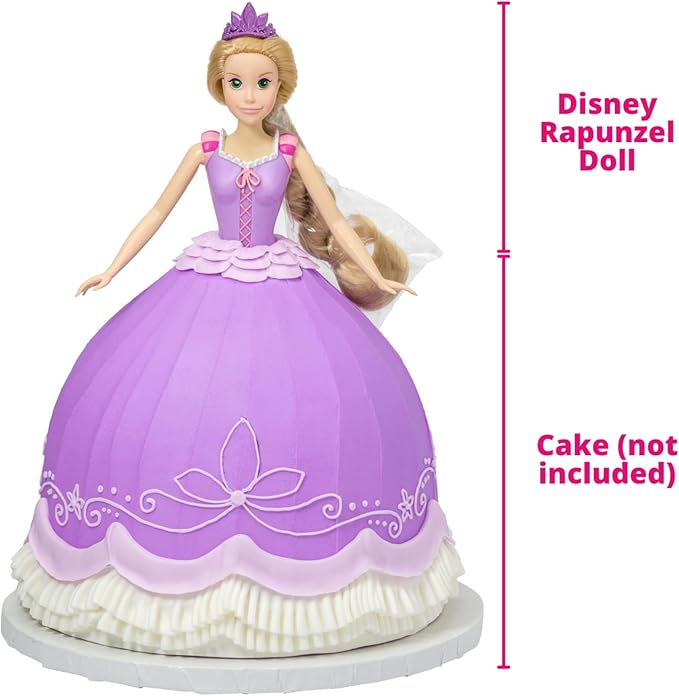 DecoPac Disney Princess Doll Signature Cake DecoSet Cake Topper, Plastic, Rapunzel, 11"