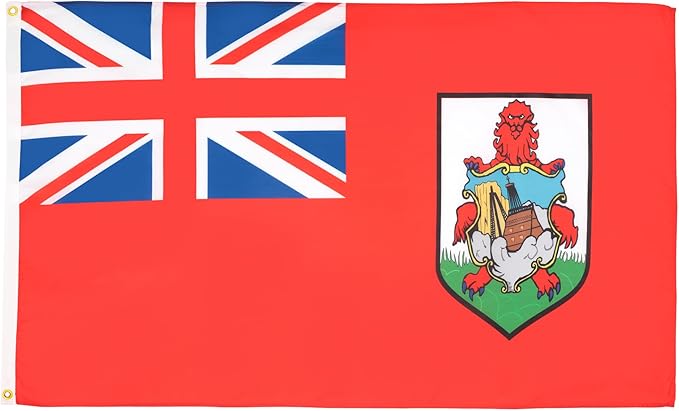 AZ FLAG Pack of 10 Bermuda Flags – 90 x 60 cm – 100% Polyester Bermuda Flag with Integrated Metal Eyelets