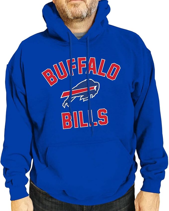 Team Fan Apparel NFL Adult Gameday Hooded Sweatshirt - Poly Fleece Cotton Blend - Stay Warm and Represent Your Team in Style