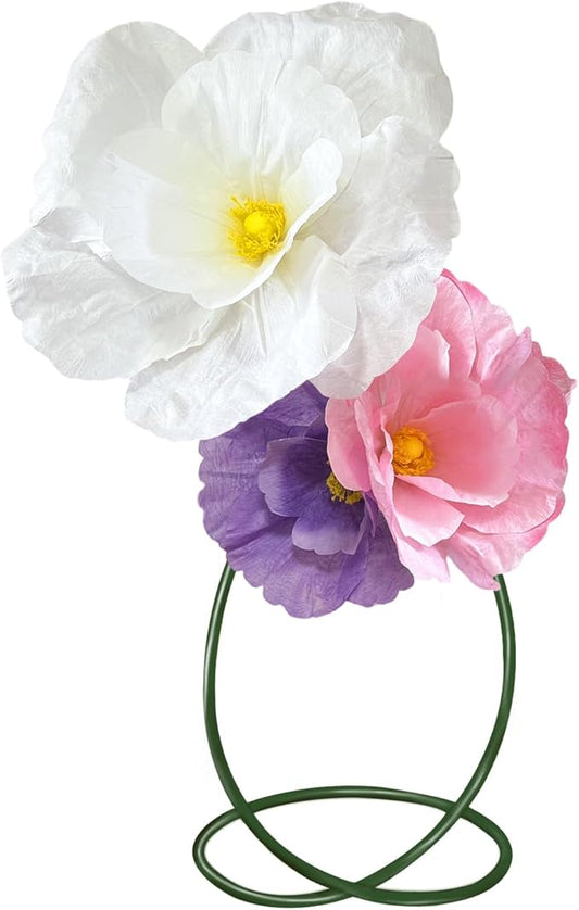 Giant Paper Flowers Decorations for Wall, 3Pack Large Fake Artificial Flower for Decoration, Waterproof Colorfast for Wall Room Decoration Bridal Shower Baby Shower Wedding Decor (Purple Pink White)