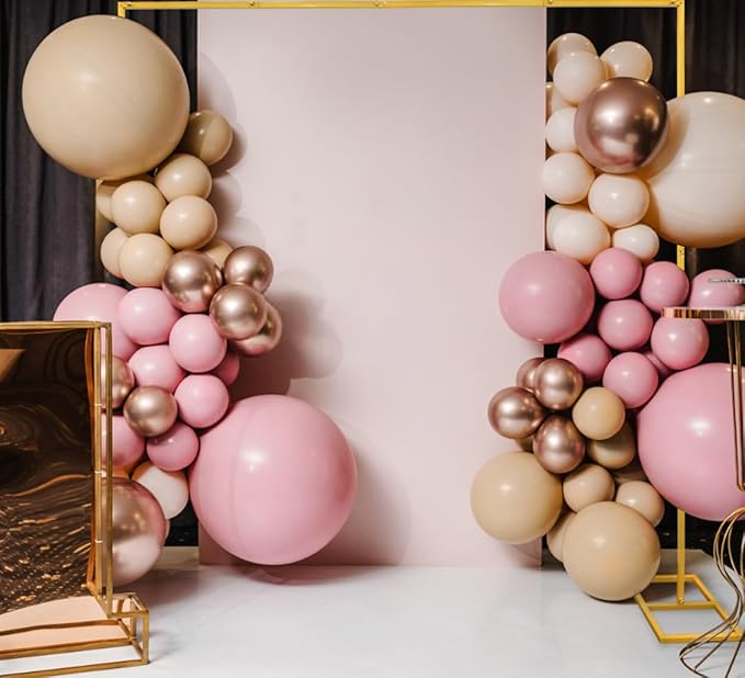 9.9FT Gold Metal Wedding Arches for Ceremony Square Balloon Arch Stand Rectangular Backdrop Stand for Anniversary Birthday Party Bridal Shower Home Indoor Outdoor Decoration
