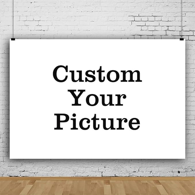 Leowefowa 8x6ft Custom Backdrop Personalized Photography Backdrop Vinyl Custom Banner Customized Your Image Birthday Bridal Baby Shower Wedding Gender Reveal Anniversary Party Decor