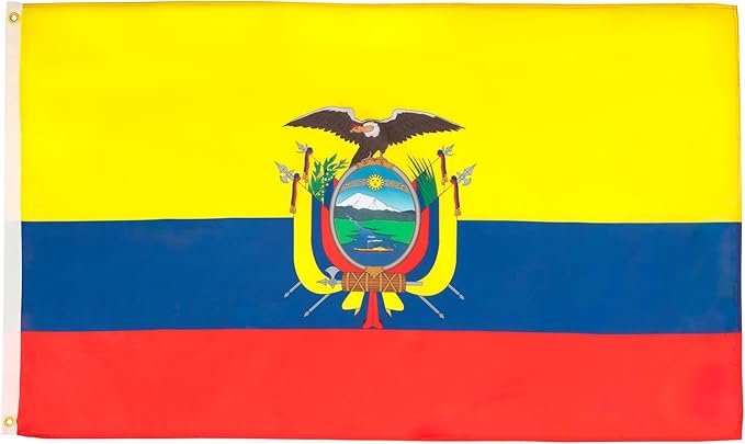 AZ FLAG Set of 5 Ecuador Flags – 90 x 60 cm – Ecuadorian Flag 100% Polyester with Integrated Metal Eyelets