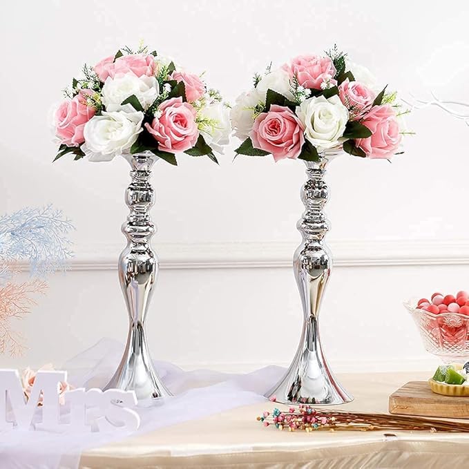 Sziqiqi Artificial Flowers Silk Rose Flowers for Wedding Centerpiece Party Birthday Anniversary Floral Arrangement Decorations