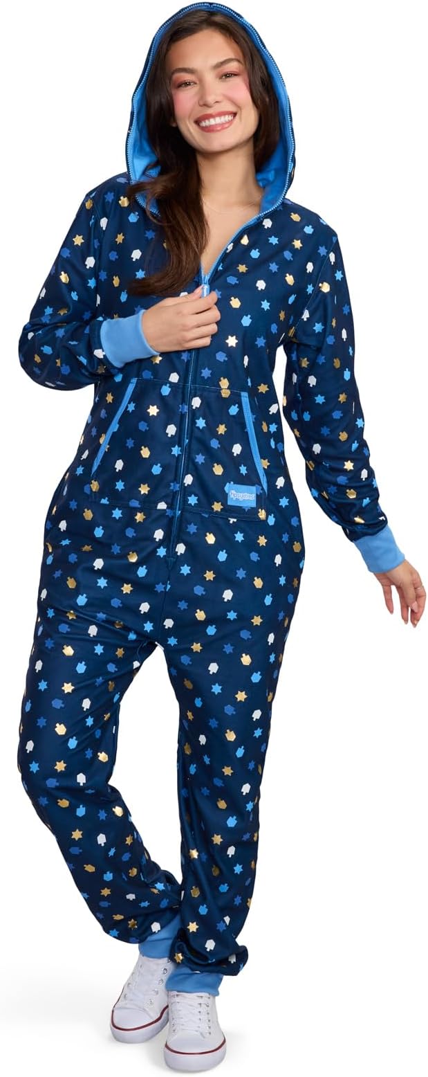 Tipsy Elves Christmas Onesies for Adults - Comfy Unisex Matching Holiday Jumpsuits with Convenient Pockets