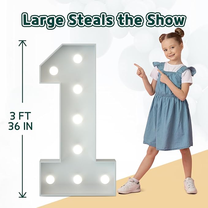 Marquee Numbers 3 Feet Tall Big Light Up Numbers 26th Birthday Decorations Women Men Graduation Decorations 2026 White Anniversary Party Decor Large Cardboard Prop Backdrop Sign 26