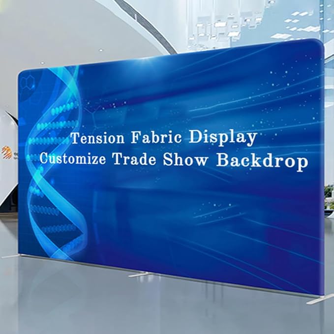 Customize Trade Show Backdrop with Tension Fabric Display Backdrop,Perfect for Trade Show Booth,Exhibition,Conference,Weddings,Parties,Stores 7.5x13FT(Frame&Banner Single-Sided Printing)