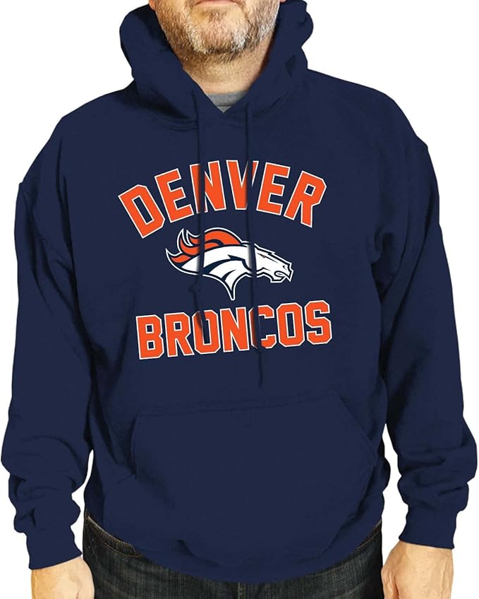 Team Fan Apparel NFL Adult Gameday Hooded Sweatshirt - Poly Fleece Cotton Blend - Stay Warm and Represent Your Team in Style