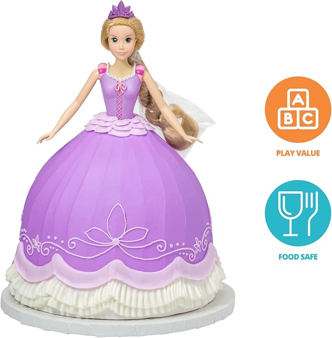 DecoPac Disney Princess Doll Signature Cake DecoSet Cake Topper, Plastic, Rapunzel, 11"