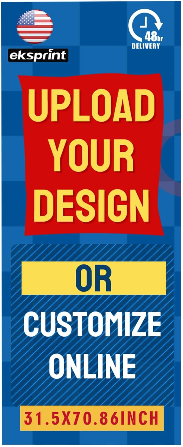 Custom Banner for X Stand 31.5" X 70.86", Banners and Signs Customize, Custom Retractable Banner for Business, Display, Store, Wedding, Graduation, Outdoor Indoor Events - Made in USA（Only Banner）