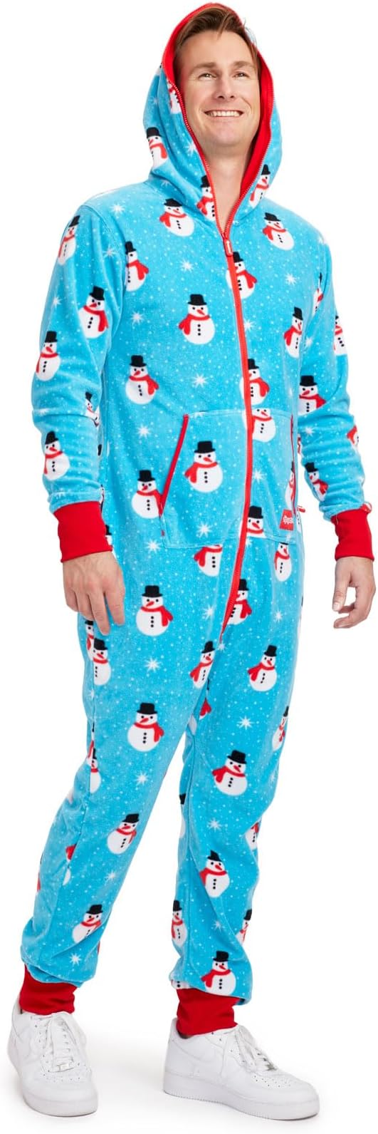 Tipsy Elves Christmas Onesies for Adults - Comfy Unisex Matching Holiday Jumpsuits with Convenient Pockets