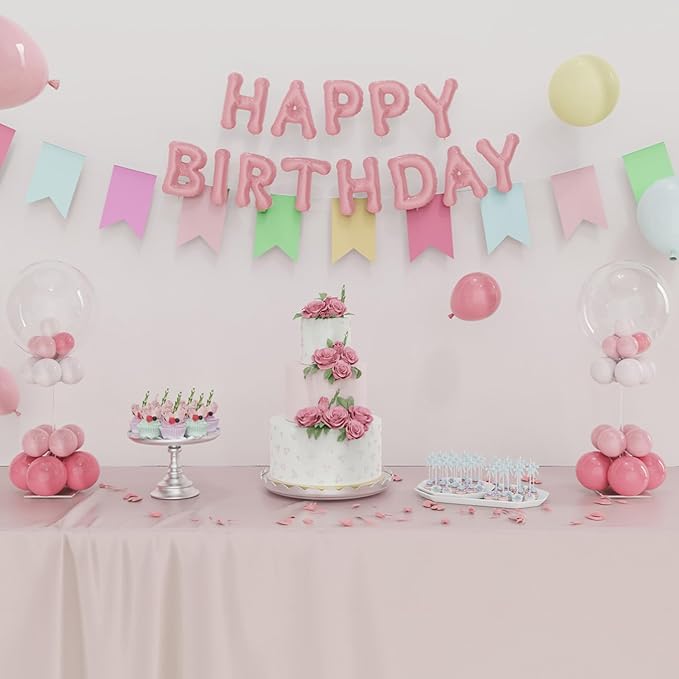 YALLOVE Clear Acrylic Tabletop Balloon Stand Kit, 15.75 Inch 10 pack Ballon Stick Holder with Base for Centerpiece Party Decoration (Balloons Not Included)