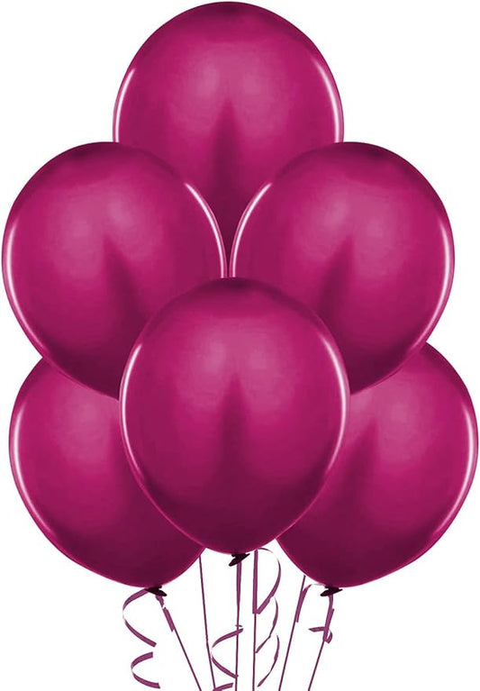 PMU Balloons 17 Inch PartyTex Crystal Burgundy Premium Helium Quality Latex Balloons for Photo Shoot, Wedding, Baby Shower, Birthday Party and Event Decoration Pkg/72