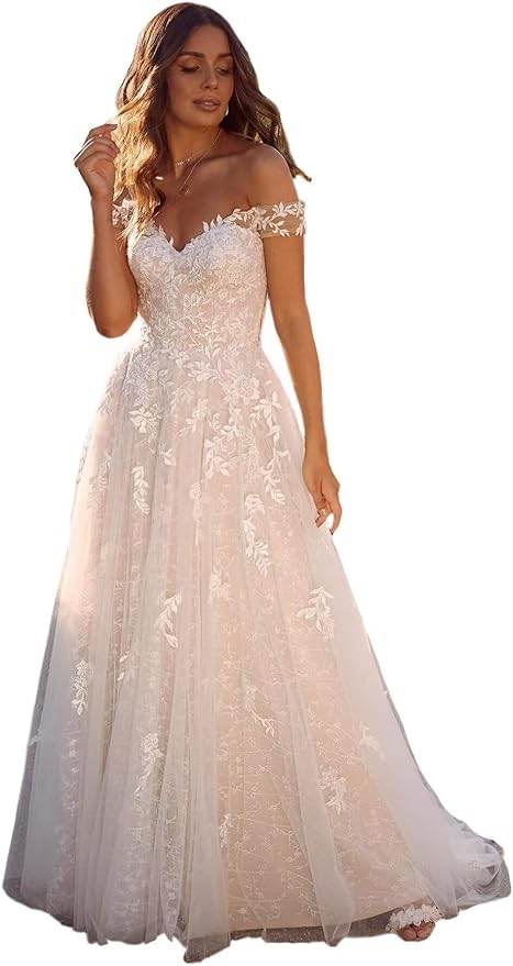 Boho Lace Wedding Dresses for Bride 2026 Tulle Long Sleeve Wedding Dress Ball Gowns Satin Mermaid Bridal Gown