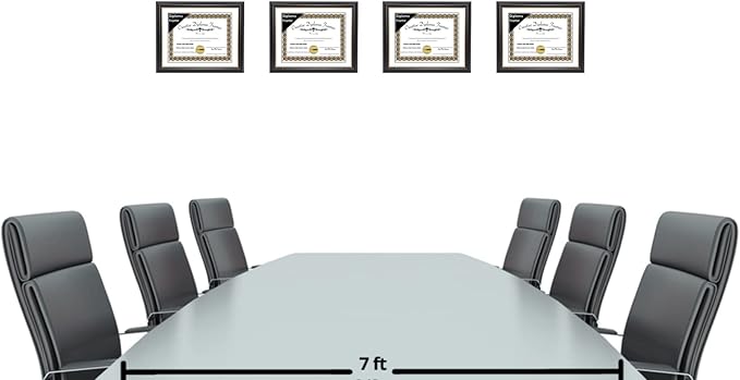 Creative Picture Frames 13.5" x 15.5" Rockefeller Black w/Gold Rim Diploma Frame, Displays 13.5" x 15.5" Certificate or 16" x 20" Document w/o Mat, College Degree Frame, Full-Strength Glass, White Mat