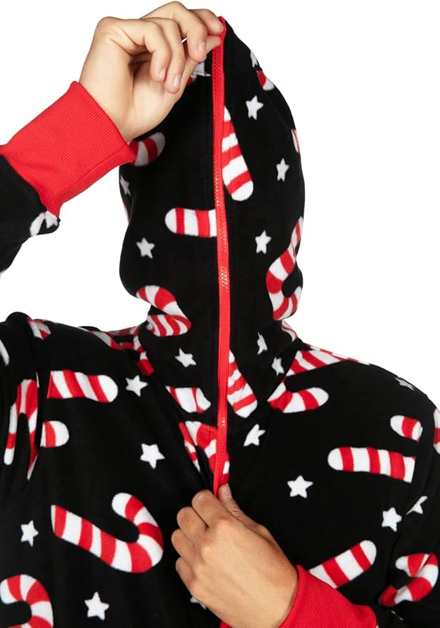 Tipsy Elves Christmas Onesies for Adults - Comfy Unisex Matching Holiday Jumpsuits with Convenient Pockets