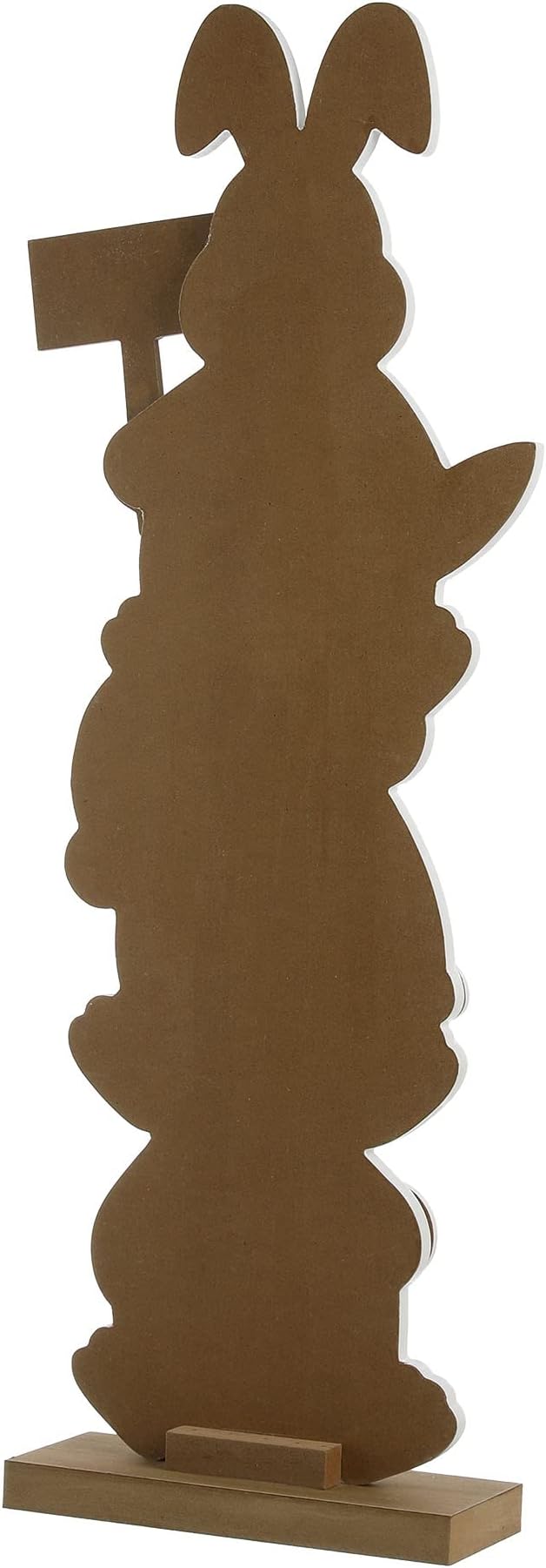 Glitzhome 30''H Easter Wooden Bunny Porch Decor, Standing Bunny Sign Decoration for Home or Yard